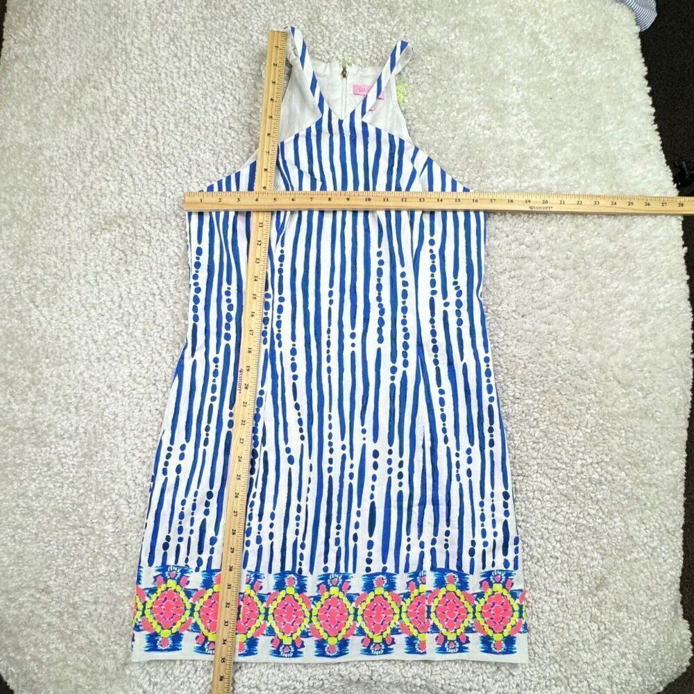 Lilly Pulitzer Iveigh Shift Blue Crush Bay Stripe Dress - Picture 10 of 11